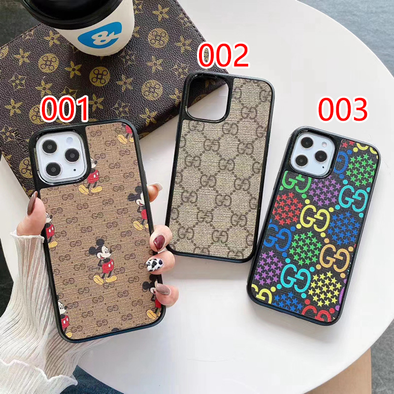 Gucci disneyコラボ ブランドiphone15/14/13 mini/14 pro/14pro maxケース おしゃれ