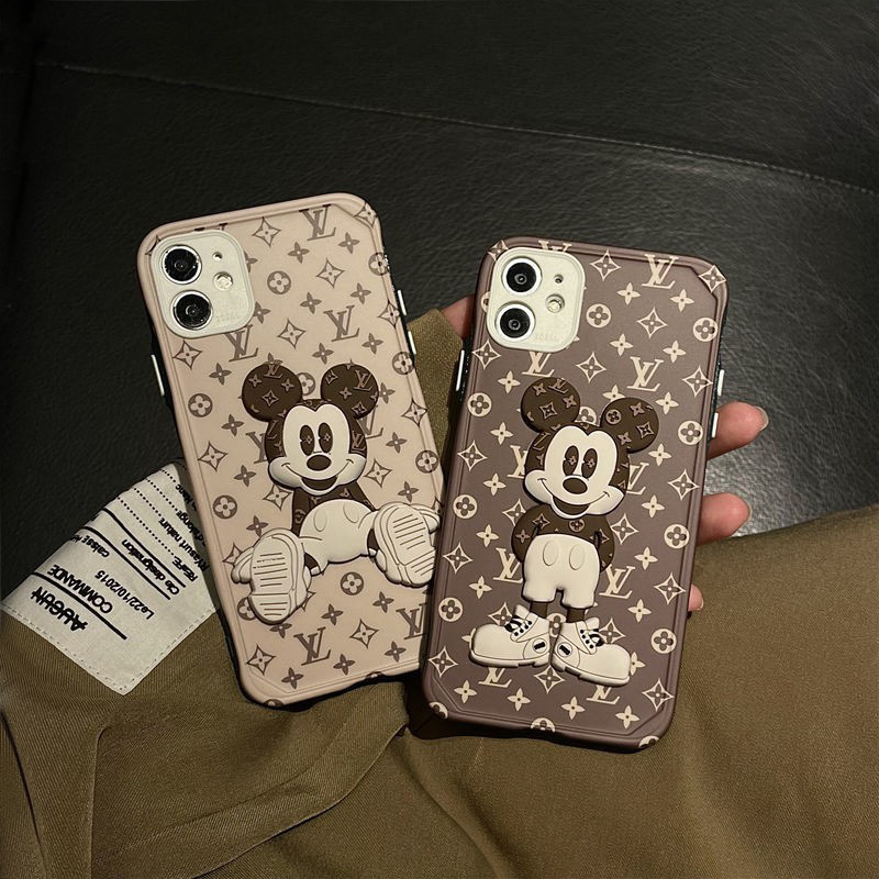 lv/ルイヴィトン ディズニー コラボ iphone14 pro/14 pro max/13 miniケース ブランド おしゃれ ミッキーマウス柄 モノグラム ジャケット型