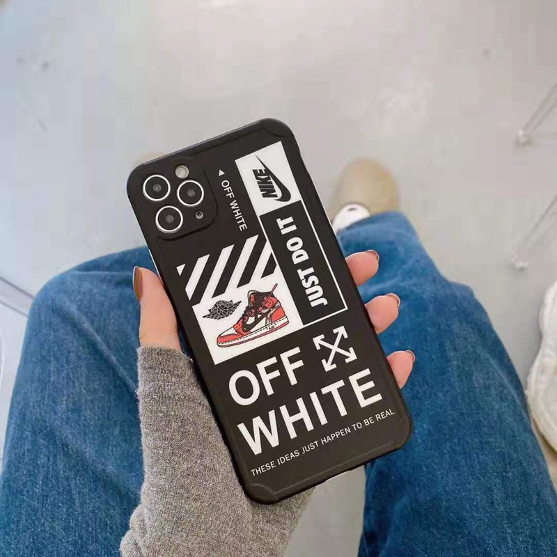NIKE Off-White コラボ ブランド iphone13mini/13pro/13pro maxケース かわいい シンプル ナイキ オフホワイト スニーカー ジャケット型