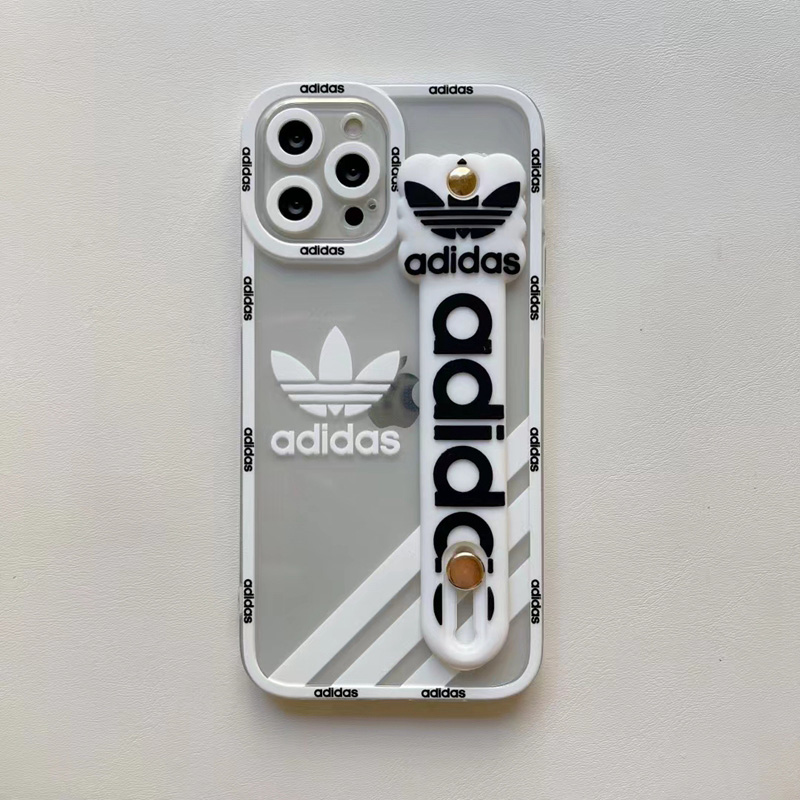 アディダス Adidas ブランド ジャケット ハンド ストランプ クリア モノグラム アイフォン13/13 proカバー