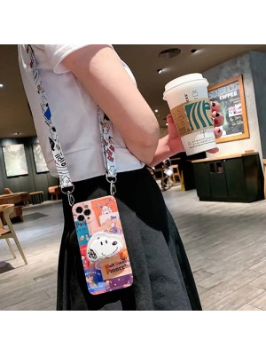 スヌーピー iPhone13 pro/13 pro max/13 miniケース かわいい キラキラ 斜め掛け スポンジボブ流れ 米漫画 SpongeBob シリコンケース Snoopy チェーン付き ボタン付き アイフォン13/12/11/x/xs/xr/8/7カバー レディース