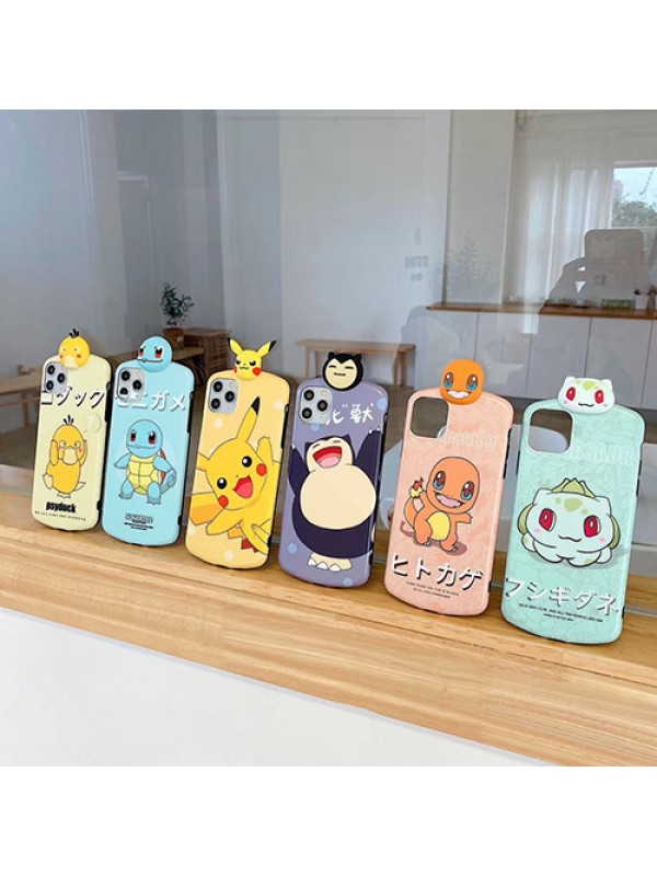 ポケットモンスター ピカチュウ柄 iphone 13 mini/13 pro/13 pro maxケース おしゃれ 3D ゼニガメ コダック アニメ風 四角防護 韓国風 セレブ愛用 アイフォン13/12/11/x/8/7カバー ジャケット型 huawei p40/mate40 proケース メンズ レディーズ