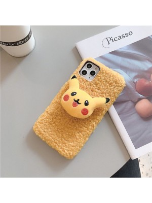 ポケットモンスター iphone 13/13 pro/13 pro max/13 miniケース お洒落 フワフワ ジャケット型 立体柄 ニット ぬいぐるみ 耐衝撃 アイフォン13/12/11/x/xs/xr/8/7/6カバー ファッション レデイーズ