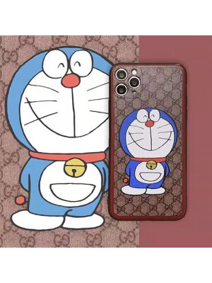 グッチ ドラえもん コラボ ブランド iphone 13 mini/13 pro max/13 proケース 韓国風 Gucci x Doraemon 個性 モノグラム かわいい 全面保護 アイフォン13/12/11/x/xs/xr/8/7カバー メンズ レディース