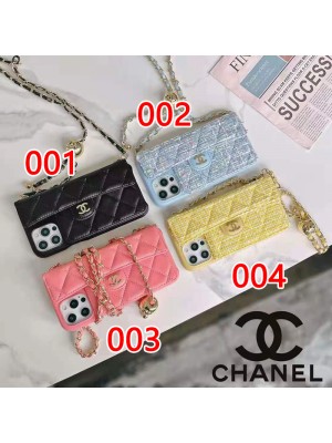 Chanel ブランド iphone 14 pro/14 pro max/14ケース シャネル ジャケット型 封筒型 カード収納 チェーン付き アイフォン14/13/12/11/x/xr/xs/8/7カバー ファッション メンズ レディーズ