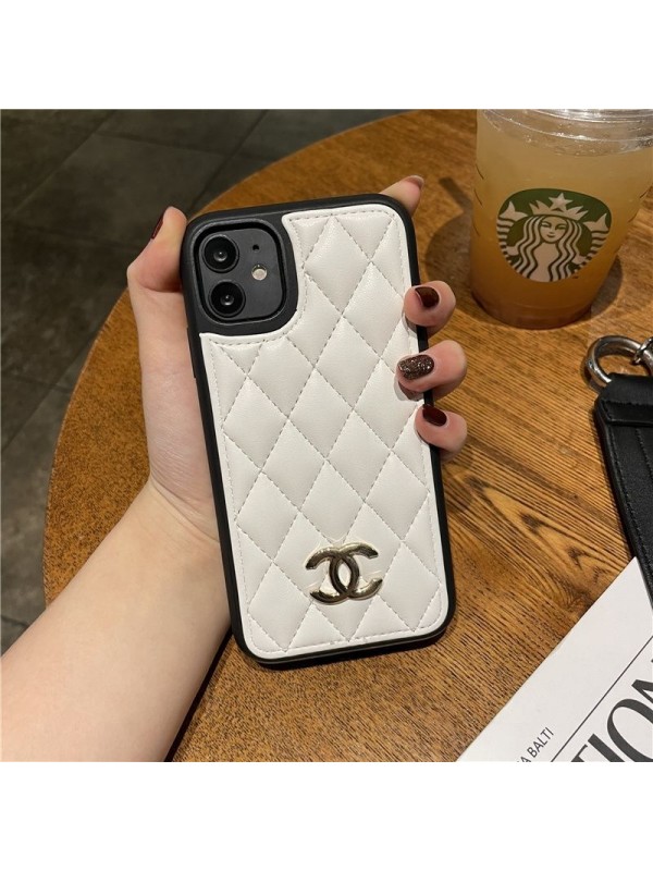 CHANEL シャネル iphone 15/14/13 pro/13 pro max/13 miniケース ブランド 可愛い 縫い  レザー ジャケット型 菱形 激安 アイフォン15/14/13プロ/13ミニカバー レディース