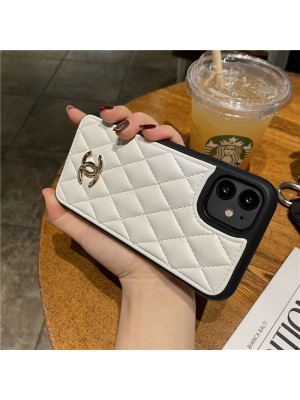 CHANEL シャネル iphone 15/14/13 pro/13 pro max/13 miniケース ブランド 可愛い 縫い  レザー ジャケット型 菱形 激安 アイフォン15/14/13プロ/13ミニカバー レディース