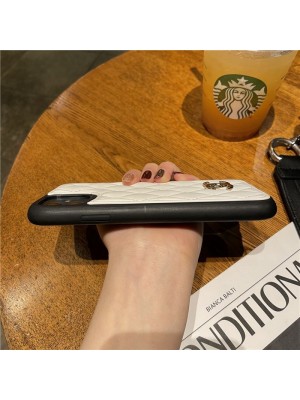 CHANEL シャネル iphone 15/14/13 pro/13 pro max/13 miniケース ブランド 可愛い 縫い  レザー ジャケット型 菱形 激安 アイフォン15/14/13プロ/13ミニカバー レディース