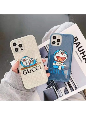 Gucci ブランド コラボ iphone13 pro/13 pro max/13 miniケース ガラス 個性 Doraemon グッチ ドラえもん ジャケット型 かわいい 花柄 スタイル アイフォン13/12/11/x/xs/xr/8/7ケース 激安 メンズ レディーズ 