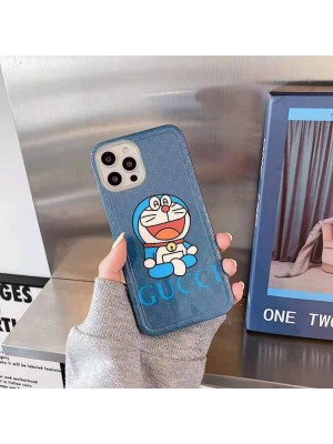 Gucci ブランド コラボ iphone13 pro/13 pro max/13 miniケース ガラス 個性 Doraemon グッチ ドラえもん ジャケット型 かわいい 花柄 スタイル アイフォン13/12/11/x/xs/xr/8/7ケース 激安 メンズ レディーズ 