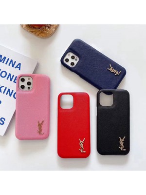 YSL イブサンローラン iphone 13/13 pro/13 pro max/13 miniケース ブランド Yves Saint Laurent レザー シンプル セレブ愛用 激安 iphone12/12 pro/12 pro maxケース 大人気  iphone x/xs/xr/8/7 plusケース 4色 ファッション メンズ レディース