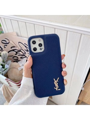 YSL イブサンローラン iphone 13/13 pro/13 pro max/13 miniケース ブランド Yves Saint Laurent レザー シンプル セレブ愛用 激安 iphone12/12 pro/12 pro maxケース 大人気  iphone x/xs/xr/8/7 plusケース 4色 ファッション メンズ レディース