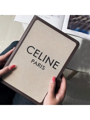 Celine/セリーヌ iPad Mini 6/9/Pro 2020/2021ケース ブランド アイポッド ミニ 6/9/2/3/4/5カバー 手帳型 第8/7世代ブレンド風Celineシンプル Ipad Air4/3/2 Pro 12.9 2020カバー スタンド付き 潮流 芸能人愛用 保護 メンズ レディーズ