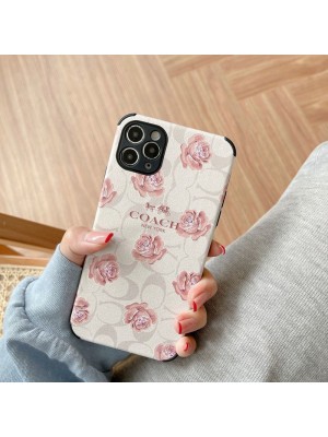 コーチ/COACH ブランド iphone 13/13 pro/13 pro maxケース かわいい ジャケット型 花柄 アイフォン12/12mini/12promaxケース 耐衝撃 人気 Iphone11/SE2/X/XS/XR/8/7カバー 芸能人愛用 メンズ レディーズ