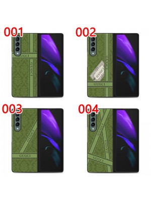 GUCCI ブランド galaxy z flip 3/z fold3/z flip 2/z fold 2ケース 折りたたむ グッチ 保護 ギャラクシーw21/w20カバー おまけつき セレブ愛用 可愛い メンズ レディース