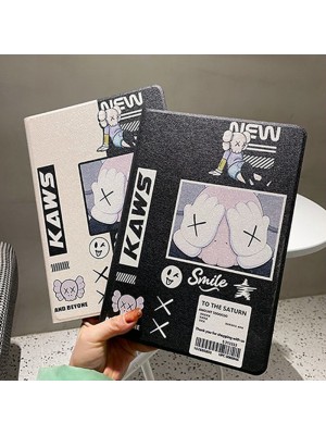 Kaws/カウズブランド ipad mini 6/9/pro 2020/2021ケース可愛い ipad  air4/3/2 アイポッド ミニ 6/9/2/3/4/5カバー 手帳型 第8/7世代 KAWSキャラクター風 ipad pro 12.9 2020カバー スタンド付き潮流保護カバー芸能人愛用 メンズ レディーズ 