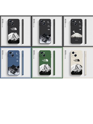 The North Face ブランド iphone13/13 pro/13 pro maxケース 個性 雪山柄 ザ.ノース.フェイス モノグラム ジャケット型 アイフォン13/13プロ/13ミニ/12/11/x/xr/xsケース ファッション メンズ レディーズ