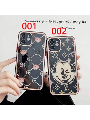 GUCCI  LV コラボ ディズニー iphone 13/13 pro/13 pro max/13 miniケース ハイブランド ガラス型 激安 グッチ ルイヴィトン 可愛い 熊 Disney ジャケット型 アイフォン13プロマックス/13ミニカバー メンズ レディース