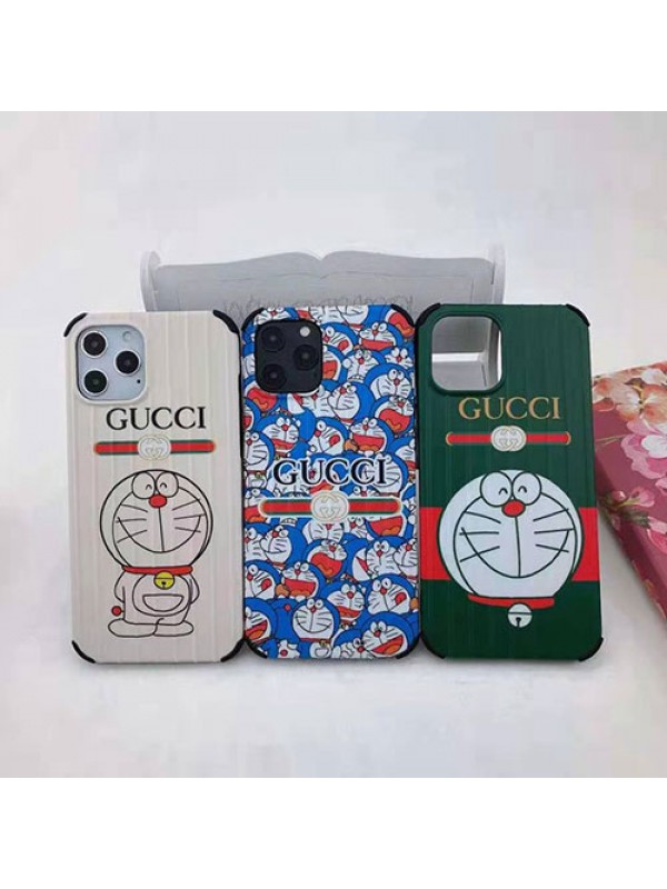 グッチ＆ドラえもん コラボ iphone 13/12s/12mini/12 pro maxケース ジャケット型 ブランド Gucci＆ Doraemon 贅沢風 四角保護 アイフォン11/11 pro/11 pro maxケース ins風 IPHONE X/XS/ XR/se2/8/7plusケース芸能人愛用 メンズ レディーズ 