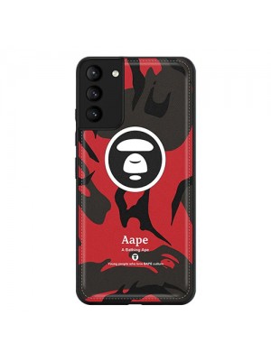 Aape 人気ブランドiphone 13 pro/13 mini/13 pro maxケース ジャケット型  Bape レザー 高級 迷彩 Galaxy s21+/s21ultra/note21/s20+/s10ケース 人気スマホケース 大人気 男女兼用 