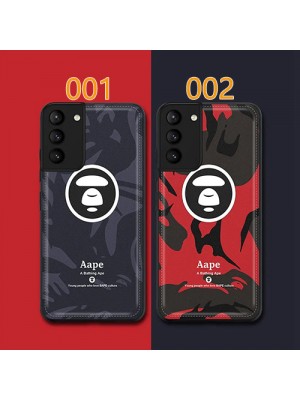 Aape 人気ブランドiphone 13 pro/13 mini/13 pro maxケース ジャケット型  Bape レザー 高級 迷彩 Galaxy s21+/s21ultra/note21/s20+/s10ケース 人気スマホケース 大人気 男女兼用 