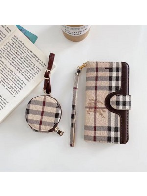 GUCCI LV BURBERRY ブランド iphone 14/14 pro/14 pro max/14 plus/se 第3世代ケース 手帳型 バーバリー galaxy S23/s23+/23ultra/note21カバー レザー製 ルイヴィトン グッチ ストラップ付き airpods 1/2/3/proケース ビジネス風 アイフォン13プロミニカバー レディース