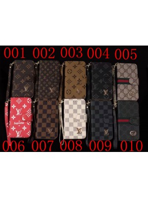 LV＆SUPREME コラボ ブランド iphone14/14 Pro/14 Pro Max/14 Plus/13 Miniカバー 手帳型 シュプリーム グッチ 高級感 ルイヴィトン 激安 iphone11/11pro max/se2カバー 通勤腕 ストラップ付き GUCCI ビジネス風 携帯ケース 芸能人愛用 メンズ レデイーズ コピー