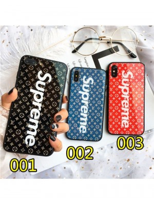 supreme lv コラボ ブランド iphone13/12s pro max mini/12 pro/12 pro max/12 miniケース 鏡面ガラス ジャケット型 Galaxy s21/s20/note 21/note20ケース シュプリーム＆ルイヴィトン XPERIA 1/10III/ACE IIカバー かわいい 2021 高級 人気 ファッション メンズ レディース