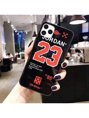 JORDAN/ジョーダン&オフホワイト/Off-white コラボ ハイブランド iphone13/13 mini/13 pro/13 pro maxケース オシャレ 個性 ガラス型 数字柄 モノグラム 潮流 メンズ レディース