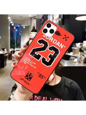 JORDAN/ジョーダン&オフホワイト/Off-white コラボ ハイブランド iphone13/13 mini/13 pro/13 pro maxケース オシャレ 個性 ガラス型 数字柄 モノグラム 潮流 メンズ レディース