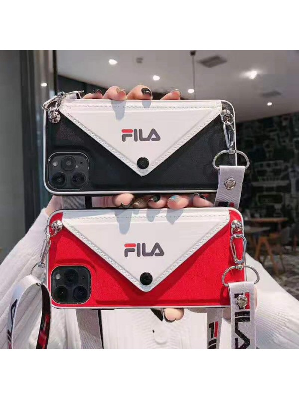 FILA /フィラブランド iphone13/13mini/13 pro maxケース携帯便利 バック型革製アイフォン12S/12/12 mini/12 pro maxカバー潮流ストラップ付き携帯ケース耐衝撃 iphone11/SE2/X/XS/XR/8/7ケース斜め掛け落下防止防塵メンズ レディーズ芸能人愛用