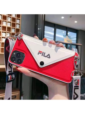 FILA /フィラブランド iphone13/13mini/13 pro maxケース携帯便利 バック型革製アイフォン12S/12/12 mini/12 pro maxカバー潮流ストラップ付き携帯ケース耐衝撃 iphone11/SE2/X/XS/XR/8/7ケース斜め掛け落下防止防塵メンズ レディーズ芸能人愛用