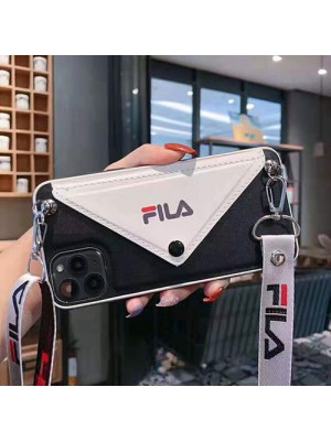 FILA /フィラブランド iphone13/13mini/13 pro maxケース携帯便利 バック型革製アイフォン12S/12/12 mini/12 pro maxカバー潮流ストラップ付き携帯ケース耐衝撃 iphone11/SE2/X/XS/XR/8/7ケース斜め掛け落下防止防塵メンズ レディーズ芸能人愛用