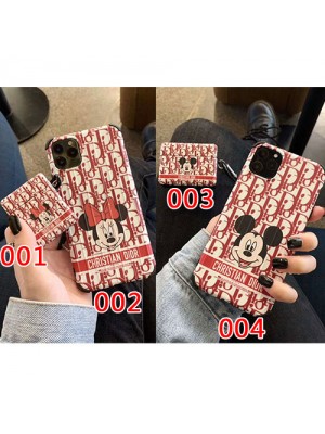 DIOR ディオール disney コラボ iphone13/13pro/13pro max/12ケース ジャケット型 ハイブランド airpods pro/1/2ケース ディズニー モノグラム 耐衝撃 アイフォン13/12/11/xs/x/xr/8/7/se2カバー ファッション レディース 