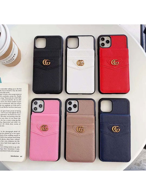 Gucci/グッチ ブランド iphone 13/13 mini/13 pro/13 pro maxケース ペアお揃い ジャケット型 カードや小物収納可 IPHONE 12/12Pro/12promaxケース パック型 経典 革製 アイフォンX/XS/XR/8/7カバーバック付き携帯便利なスマホケース