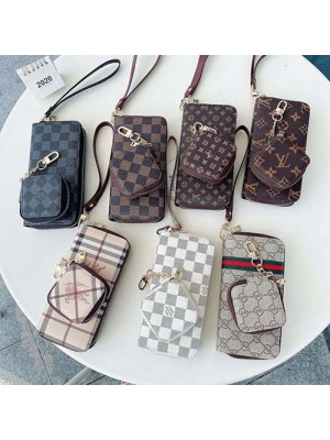 ルイヴィトン ハイブランド iphone 14/13 mini/14 pro/14 pro maxケース LV 財布型 バッグ バーバリー/Burberry 6.7インチ以下全機種対応 汎用型 airpods pro3/1/2カバー バッグ型 galaxy note21/s21+ケース レザー モノグラム xperia ace ii/1/10iii ストランプ付き aquoes zero 5g basic/r5gカバー レディース 