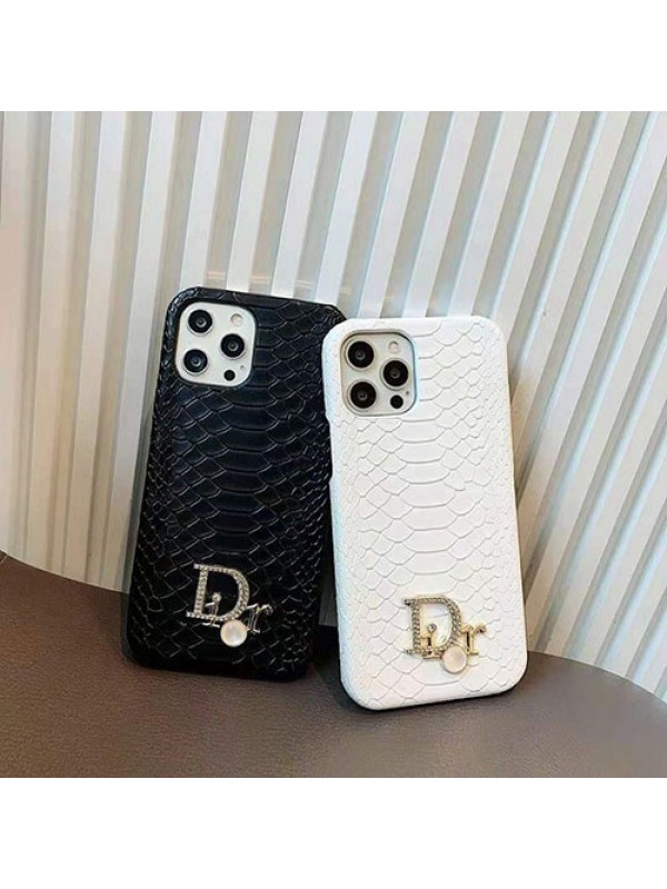 ディオール ブランド iPhone 13 Pro/13 Pro Max/13Miniケース ジャケット型 個性 蛇革柄 モノグラム レザー DIOR シンプル アイフォン13/12s/11カバー 四角衝撃 セレブ愛用 メンズ レディース