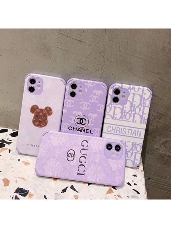 シャネル/CHANEL ハイブランド iphone 13/13mini/13 pro max/13 proケース ルイヴィトン/LV ジャケット型 インスタ風  ディオール/DIOR 熊柄 KAWS/カウズ 全面保護 モノグラム パープル色 アイフォン13プロマックス/13ミニカバー メンズ レディース