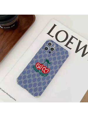 グッチ ディズニー コラボ ブランド 刺繍風 iPhone13/12s/12/12 pro/12pro maxケース ジャケット型 モノグラム GUCCI x DISNEYドナルドダック 韓国風 チェリー柄 落下保護 アイフォン11 pro max/xs/xr/x/8/7カバー レディース愛用