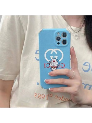 グッチ ドラえもん コラボ ブランド iPhone13/13 pro/13 pro max/13 miniケース キャラクター GG柄 シリコン製カバー Gucci x Doraemon スタイル ジャケット型  韓国風 アイフォン13/12s/11 pro max/xs/xr/x/8/7カバー レディース愛用