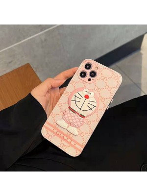 Gucci x Doraemon コラボ ブランド iphone 13 pro/13 pro max/13 miniケース かわいい ジャケット型 グッチ＆ドラえもん かわいい 花柄 GUCCI 激安 iPhone 12/12 Proケース スタイル アイフォン13/12/11/x/xs/xr/8/7ケース 女性向け