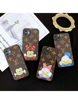 LV/ルイヴィトン ディズニー コラボ iphone 13 pro/13 pro max/13 miniケース ブランド ジャケット型 DISNEY モノグラム ミニーマウス レザー 経典 ヴィトン＆ディズニー アイフォン13/12s/12/12 pro/12 pro max/11カバー 韓国風 耐衝撃 ファッション 保護芸能人愛用