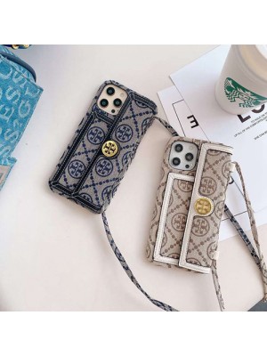 Tory Burch/トリー バーチ ブランド iPhone 13/13 pro/13 pro maxケース ins風 バッグ型  モノグラム カード入れ 個性 人気 斜め掛け 芸能人愛用 手帳型 アイフォン13/12/11/x/xs/xr/8/7カバー レディース