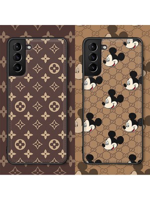 Gucci x Disney コラボ iphone 13 pro/13 pro max/12/12 miniケース 可愛い グッチ&ディズニー ルイヴィトン galaxy s21+/S21 ultra/s20ケース ジャケット型  ハイブランド GG LV レザー  モノグラム 耐衝撃 アイフォン13ミニカバー メンズ レディース