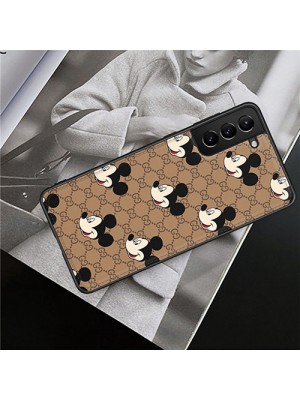 Gucci x Disney コラボ iphone 13 pro/13 pro max/12/12 miniケース 可愛い グッチ&ディズニー ルイヴィトン galaxy s21+/S21 ultra/s20ケース ジャケット型  ハイブランド GG LV レザー  モノグラム 耐衝撃 アイフォン13ミニカバー メンズ レディース