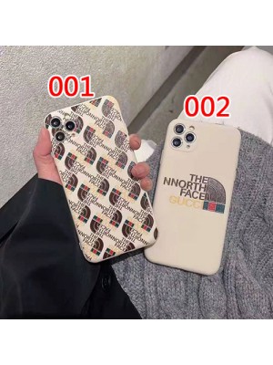 The North Face Gucci コラボ ブランド iphone 13 mini/13 pro/13 pro maxケース 個性 ザ·ノース·フェイス グッチ モノグラム 大人気 シンプル アイフォン13プロ/13ミニ/12カバー 潮流 男女兼用