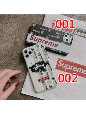 シュプリーム ステューシー コラボ iphone 13/13 pro/13 mini/13 pro maxケース 個性ガラス 潮流 ジャケット型 Stussy x Supreme ブランド モノグラム オシャレ 人気 アイフォン13プロ/13ミニケース ファッション メンズ レディース