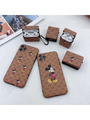 グッチ disney コラボ ブランド iphone 13 mini/12s pro/13 pro maxケース 激安 Gucci ディズニー エアーポッズ ジャケット型 airpods pro 1/2/3/proケース かわいい セレブ愛用 アイフォン13プロ/13ミニ/12カバー ファッション 女性向け