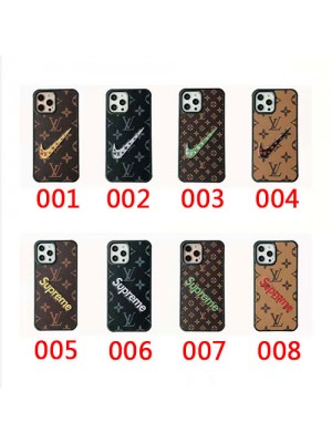 lv/ルイヴィトン Supreme コラボ iphone 13 pro/13 mini/13 pro maxケース ハイブランド  ナイキ/NIKE コラボ ジャケット型 モノグラム シュプリーム 人気レザー風 経典 メンズ アイフォン13/12pro maxカバー 激安 ファッション レディース