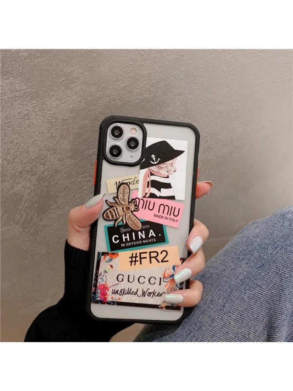 ミュウミュウ/MIUMIU ブランド iphone 13 pro/13 pro max/13 miniケース 蜂柄 ラベル型 グッチ/GUCCI キャプテン猫 シリコン 花柄 クリアケース アイフォン13/12/11/x/xs/xr/8/7/6カバー メンズ レディース